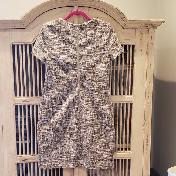 Calvin Klein Short Sleeve Tweed Shift Dress - Picture 4 of 7